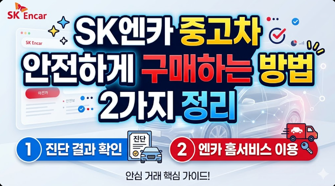 SK엔카 안전하게 중고차 구매하는 방법 2가지 정리