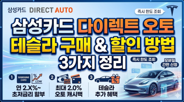 삼성카드-다이렉트-오토-할부-테슬라