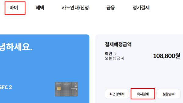 삼성카드-즉시결제
