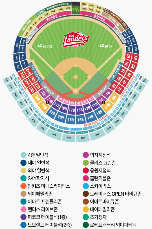 SSG랜더스파크-좌석-구성도