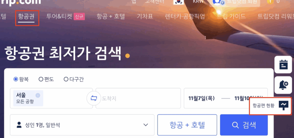 항공편-현황-확인