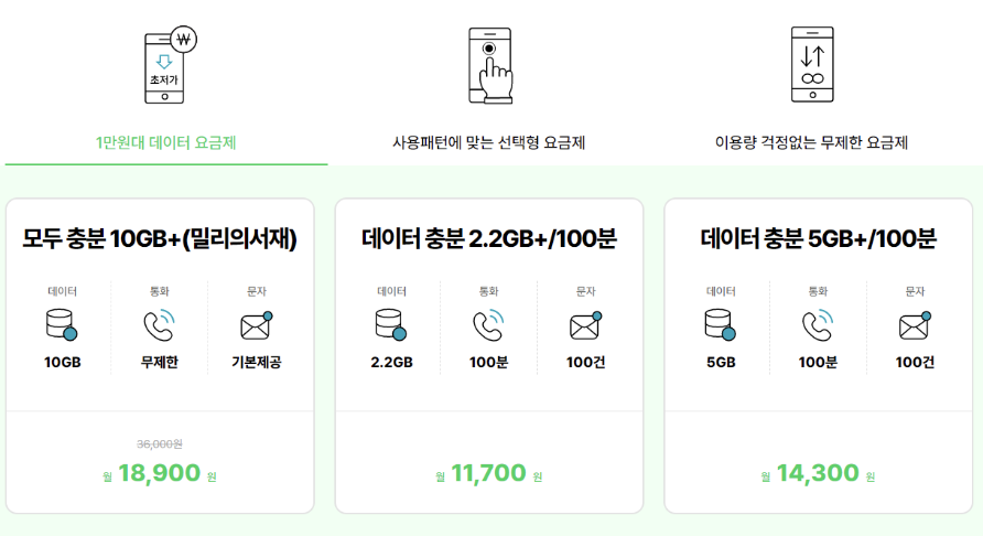 스카이라이프-알뜰폰-요금제