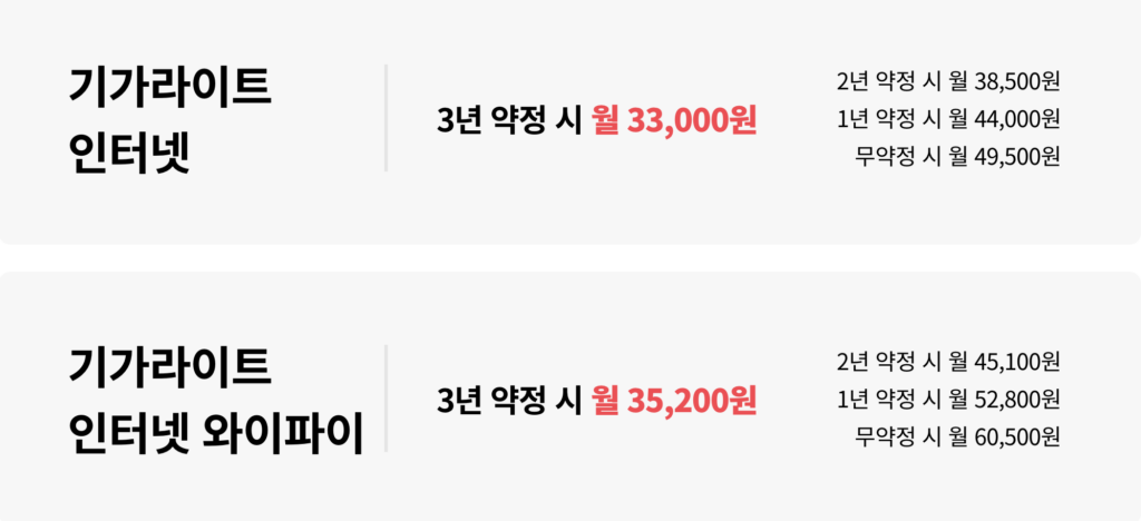 SK-기가라이트-인터넷-요금제