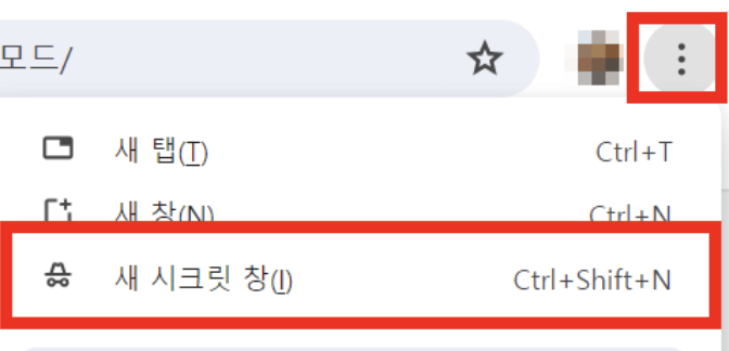 크롬-새-시크릿-창