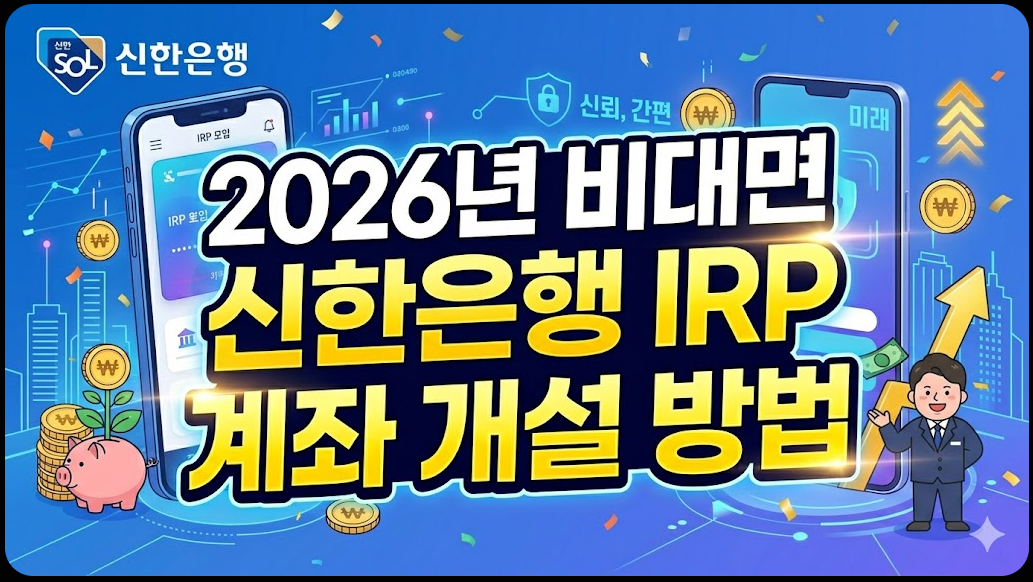 2026년 비대면 신한은행 IRP 계좌 개설 방법 정리