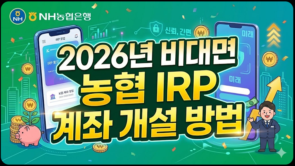2026년 비대면 농협 IRP 계좌 개설 방법 정리