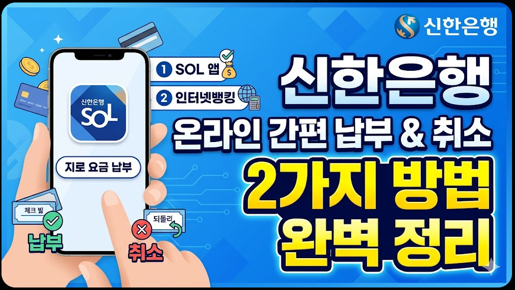 온라인으로 간편하게 신한은행 지로 요금 납부 및 취소하는 2가지 방법 정리
