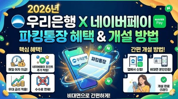우리은행-네이버페이-파킹통장-혜택-개설방법