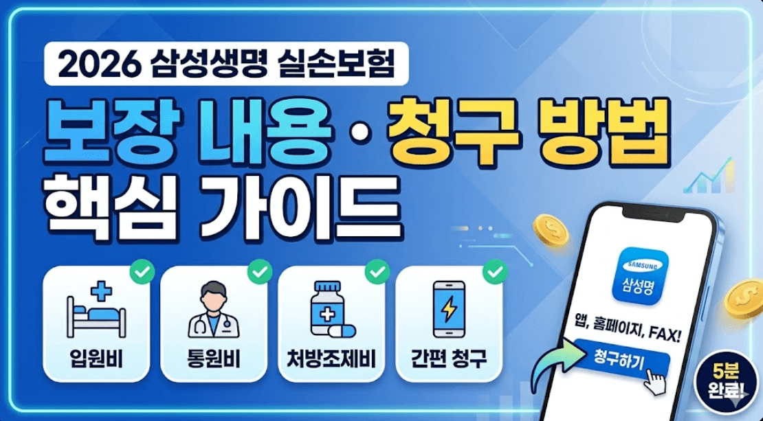 2026년 삼성생명 실손보험 보장 내용 청구방법 핵심 가이드