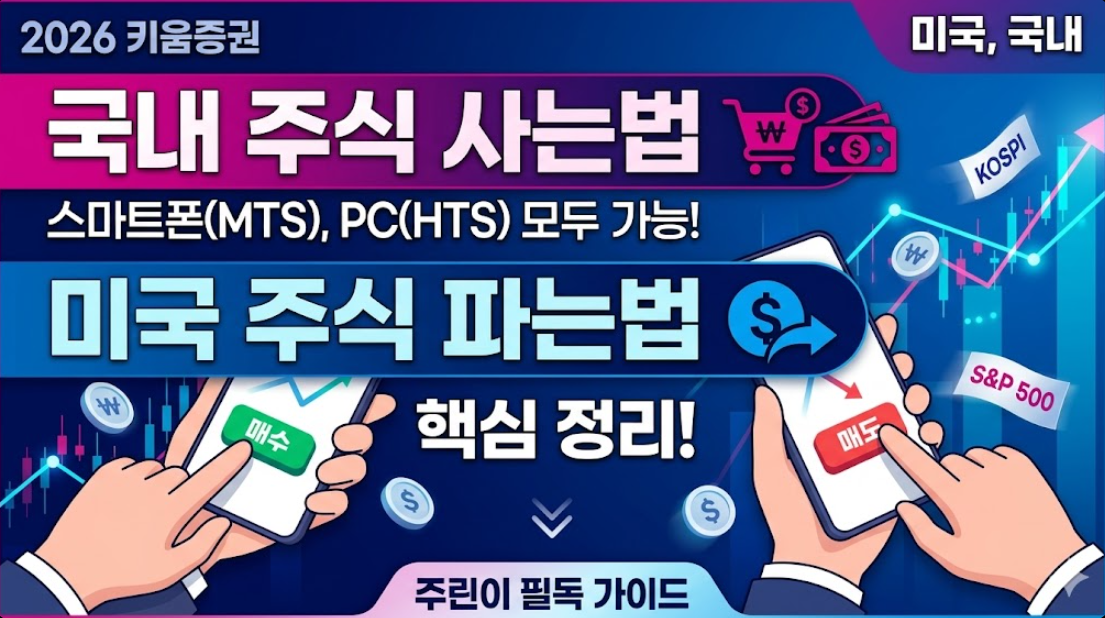 2026년 키움증권 주식 사는법 파는법 정리(미국, 국내)